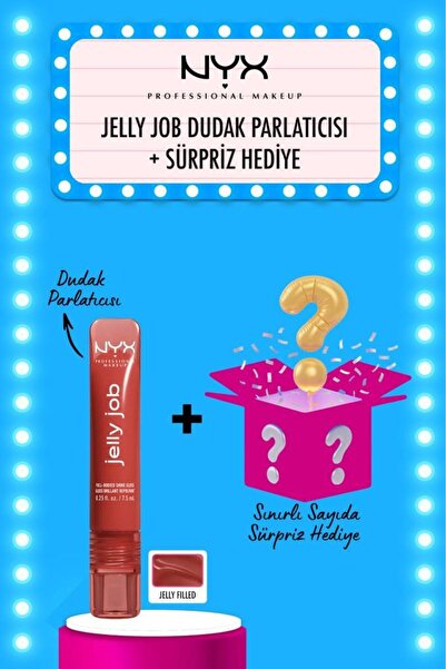NYX Professional Makeup Jelly Job Dolgun & Parlak Görünüm Veren Dudak Parlatı...