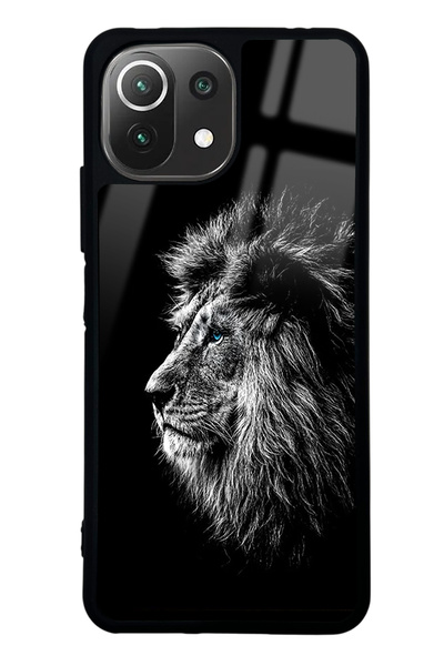 Spoyi Xiaomi Mi 11 Lite Aslan Tasarımlı Glossy Telefon Kılıfı