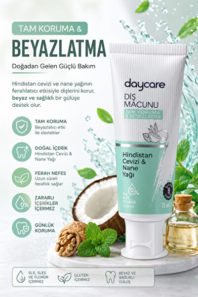 Daycare Coconut & Mint Oil Full Protection and Whitening Toothpaste 75 ml
