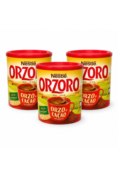Nestle Set 3 x Nestlé Orzoro Orzo e Cacao Solubile, 180 g/bucată, băutură sol...