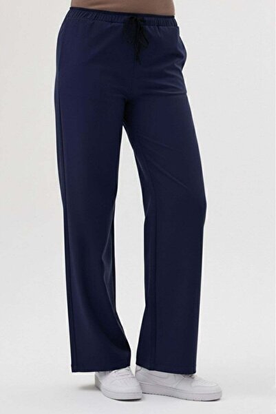 Owlet Medikal Lycra Navy Blue Wide Leg Scrubs Pants