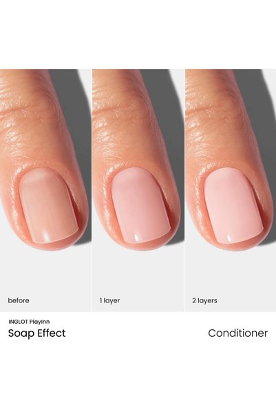 INGLOT PLAYINN Soap Effect Nail Conditioner 30 - Tırnak Güçlendirici ve Parlatıcı Bakım Ojesi 15 ml