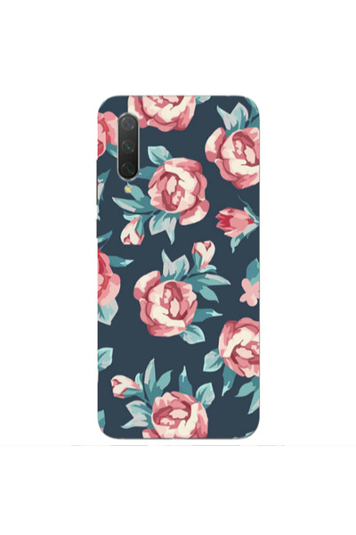 Other Xiaomi Mi 9 Se Purple roses Transparent Silicone TPU Θήκη