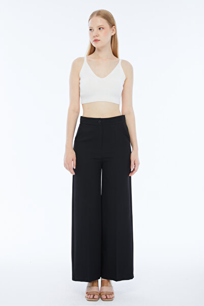Gold Moda Renk High waist wide leg trousers