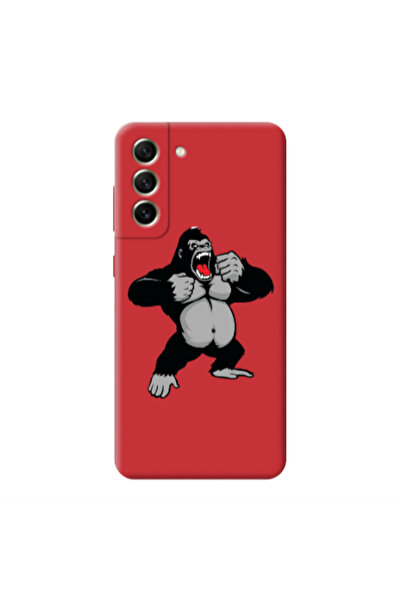 Other Samsung S22 Angry Gorilla2 Red Colored Silicone TPU Θήκη