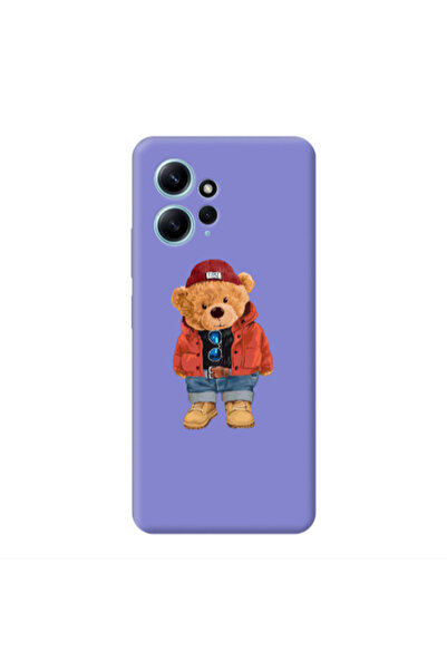 Other Xiaomi Redmi Note 12 4G Bear in a hat Purple Colored Silicone TPU Θήκη