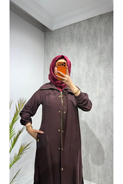 BELİS WEAR Kadın Cepli Çıtçıtlı Uzun Kap Tunik Çilek Kap Yazlık