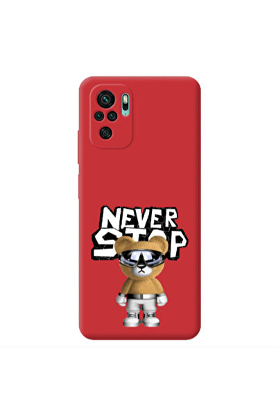 Other Xiaomi Redmi Note 10S Never stop Red Colored Silicone TPU Θήκη