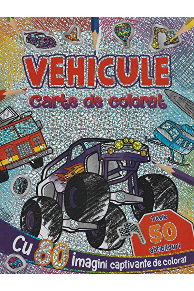 Editura Flamingo GD Carte de colorat cu vehicule și autocolante, - Editura Fl...