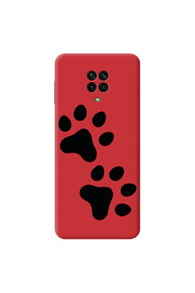 Other Xiaomi Redmi Note 9 Pro Paws Red Colored Silicone TPU Θήκη
