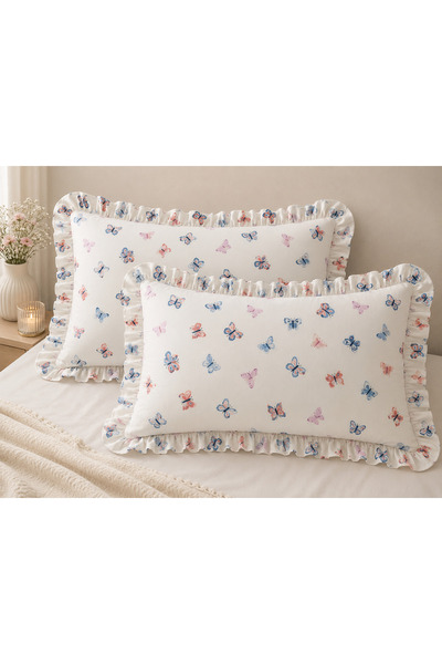 Madame Home Ranforce Ruffle Pillowcase 2Pcs 50*70 Cotton Fabric
