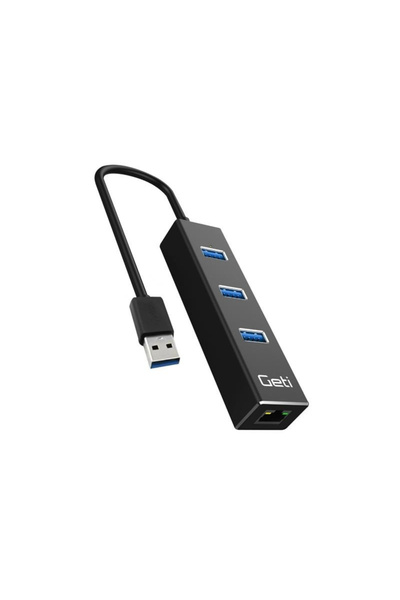Geti Διανομέας USB 3 θυρών USB 3.0 με σύνδεση USB-A / Ethernet