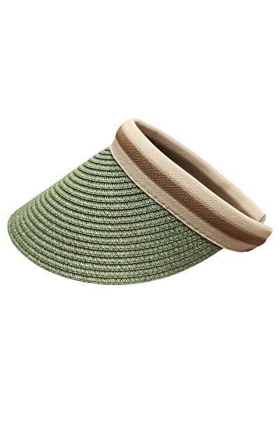 AXE SPORTSWEAR Women's Straw Visor Hat Sun Protection Visor Beach Tennis Hat