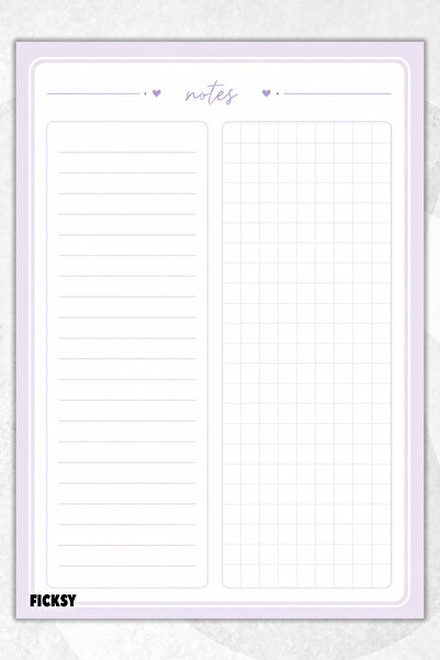 Ficksy A5 Notepad Lined Checkered Notebook - 50 Sheets - Memopad - Notepad - ...