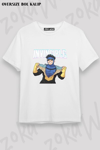 ZOKAWEAR Μπλουζάκι Unisex Loose Fit Invincible v7 με στάμπα