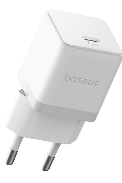 Baseus Încărcător de perete Palm 20W USB-C PD cu cablu USB-C, Alb