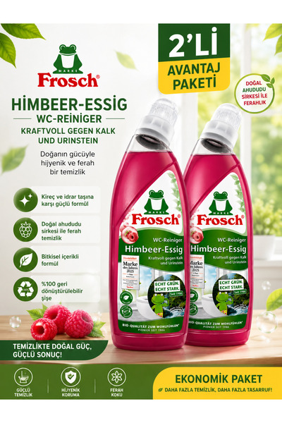 Frosch Doğal Ahududu Tuvalet Temizleyici 750 Ml X 2 Adet