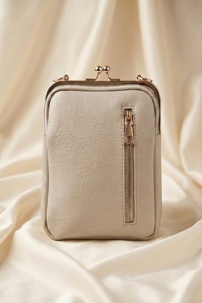 Sedef Çanta Gl-002 Burslu Small Women's Shoulder Bag Clip-On Handbag Crossbody Bag Sand