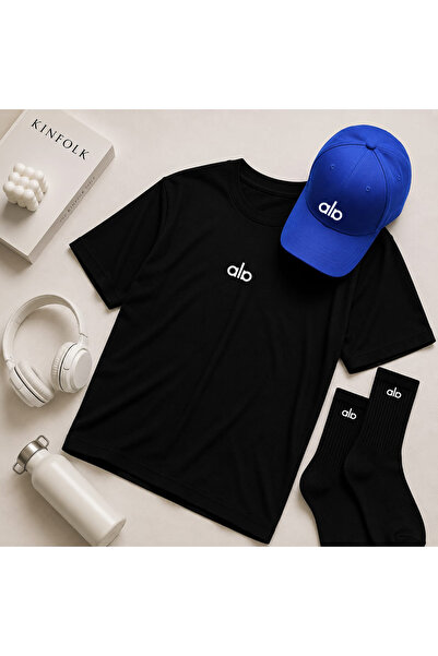 ZAVIXO Tricou supradimensionat cu imprimeu pentru femei, șapcă și șosete, set...