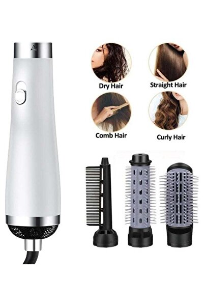 Arabest 3-in-1 Hair Dryer,Curling,Straightening Brush,White,22x4cm,with 3 Tem...