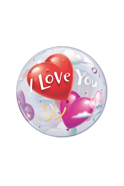 MP Mirific Party Balon Bobo transparent, Te iubesc, 45 cm
