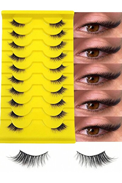 ORVILLA 10 Pairs Lightweight Soft False Eyelashes 3D Faux Mink Lashes for Nat...