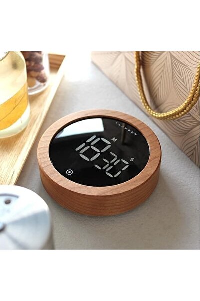 Hephaistos Ahşap Tasarımlı Dijital Timer ve Kronometre LED Ekranlı Geri Sayım...