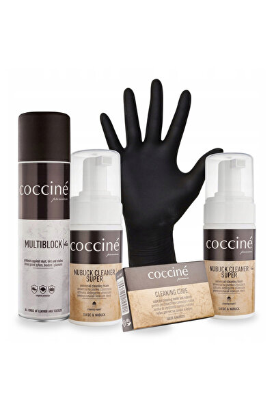 Coccine Kit de curatare pentru piele intoarsa, Coccine, 5 in 1, 2x100 ml spum...