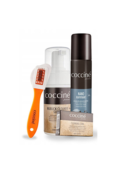 Coccine Kit de curatare pentru piele intoarsa si nubuc, Coccine, 4 in 1, inco...