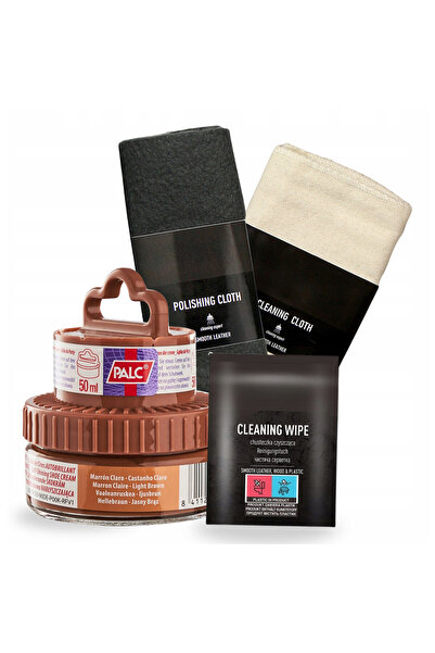 Palc Set de ingrijire a incaltamintei, varf, maro deschis, pasta crema 2 in 1...