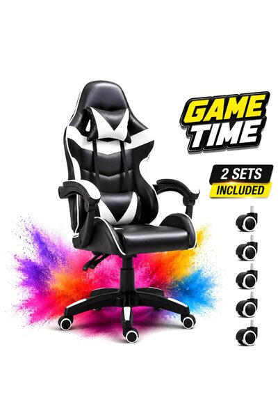 Kdhome Scaun de Birou Gaming Ergonomic ShadowStrike X1, 2 Seturi Roti Incluse...