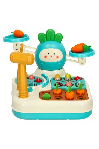 Bibi-Inn Jucarie interactiva 4in1 cu pescuit si recoltare morcovi Blue