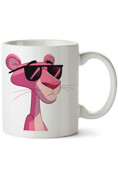 ET ERTAPASSAGE original creative designs Pink Panther Printed Porcelain Mug, ...