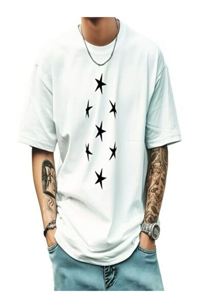 COZYWEAR Oversize White Printed T-Shirt
