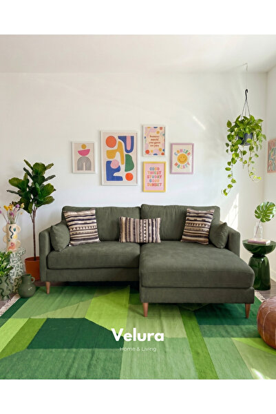 Velura Home & Living Pamela Köşe Koltuk - Yeşil