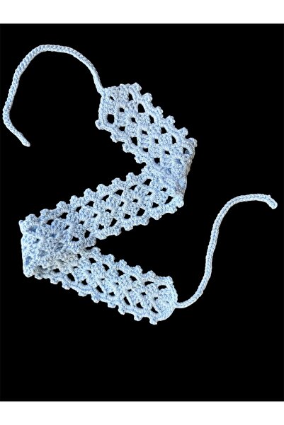 El Yapımı Yazlık Bohem Saç Bantı %100 Cotton /Bohem Aksesuar/Yazlık Aksesuar/Açık Mavi