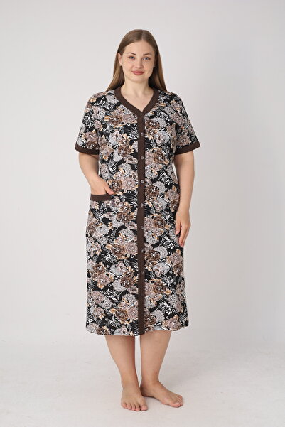 ROMEO LİFE Women's Plus Size 100% Cotton Combed Cotton Fabric Buttoned Summer...