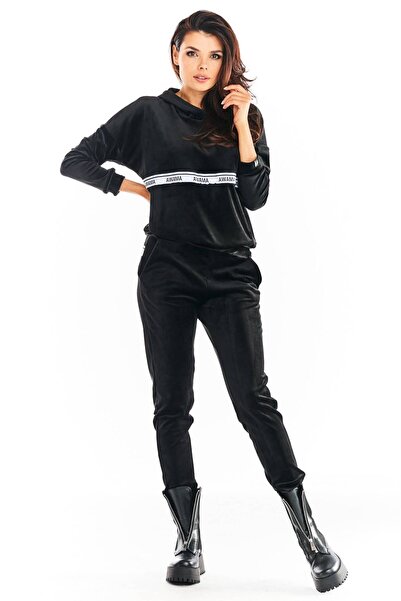 Awama Pantaloni dama, Awama, Poliester, Marime L, Negru