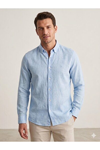 centilmen Cavanna Men's Linen Long Sleeve Shirt 12500-05