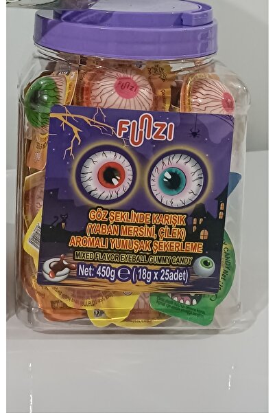 Funzi Göz Şeker 25 adet/Karışık yumuşak şekerleme jelibon