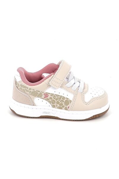 Puma Παιδικό Αθλητικό Παπούτσι για Κορίτσι Rebound V6 Lo AC+ Χρώματος Μπεζ 40...