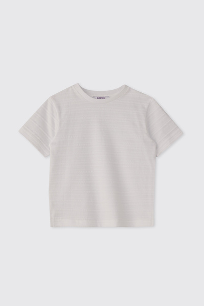 Panço Baby Boy Short Sleeve Ecru T-Shirt