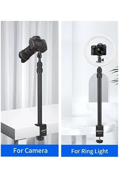Generic Tabletop Light Stand Clip with 1/4-inch Screw, 3-Section Extendable S...
