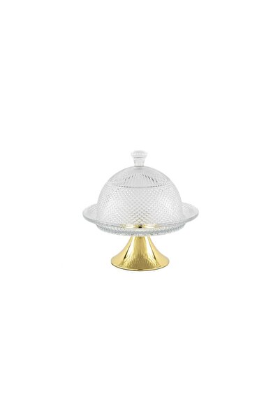 Mikasa Moor Gold Ayak Kapaklı Cam Kek Fanusu 20cm