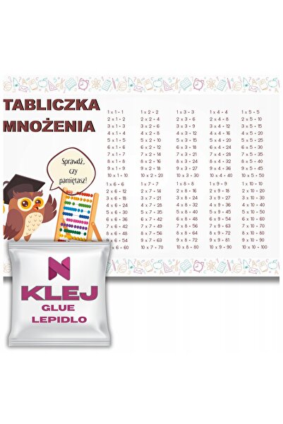 Naklejkomania Fototapet Scolar Cu Tabla Inmultirii, Materiale Didactice 260x390