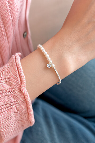 The Collection Minimal Tasarım İnci Bileklik Pinterest Parlak Tektaş Princess Bileklik
