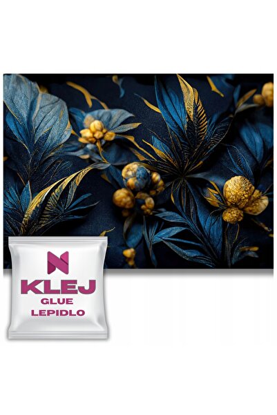 Naklejkomania Fototapet Pentru Sufragerie Tapet Cu Frunze Aurii Glamour 260x390