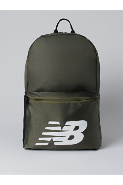 New Balance Olive Logo Print Backpack