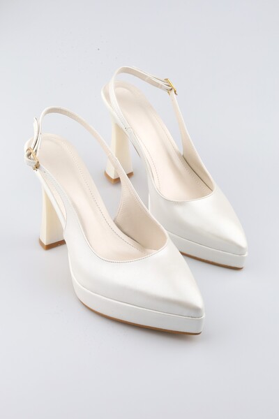 moon glow Women's Platform Heeled Bridal Shoes Stylish Bridal Wedding Shoes 1...