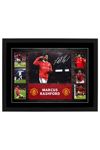 HWC Trading Marcus Rashford Manchester United A3 Framed Pre Print Photo Colla...